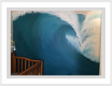 Wall Art by Allyson, kids room wave mural, custom surf mural, mural, wall art