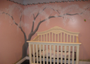 Wall Art by Allyson, Cherry Blossom Tree,tree mural,cherry tree mural,kids room mural, decorative painting, wall art, mural,nursery mural