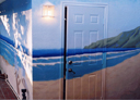 Wall Art by Allyson, Wall Art by Allyson, Beach on garage,beach mural, hand painted mural, seascape mural, landscape mural,mural, wall art